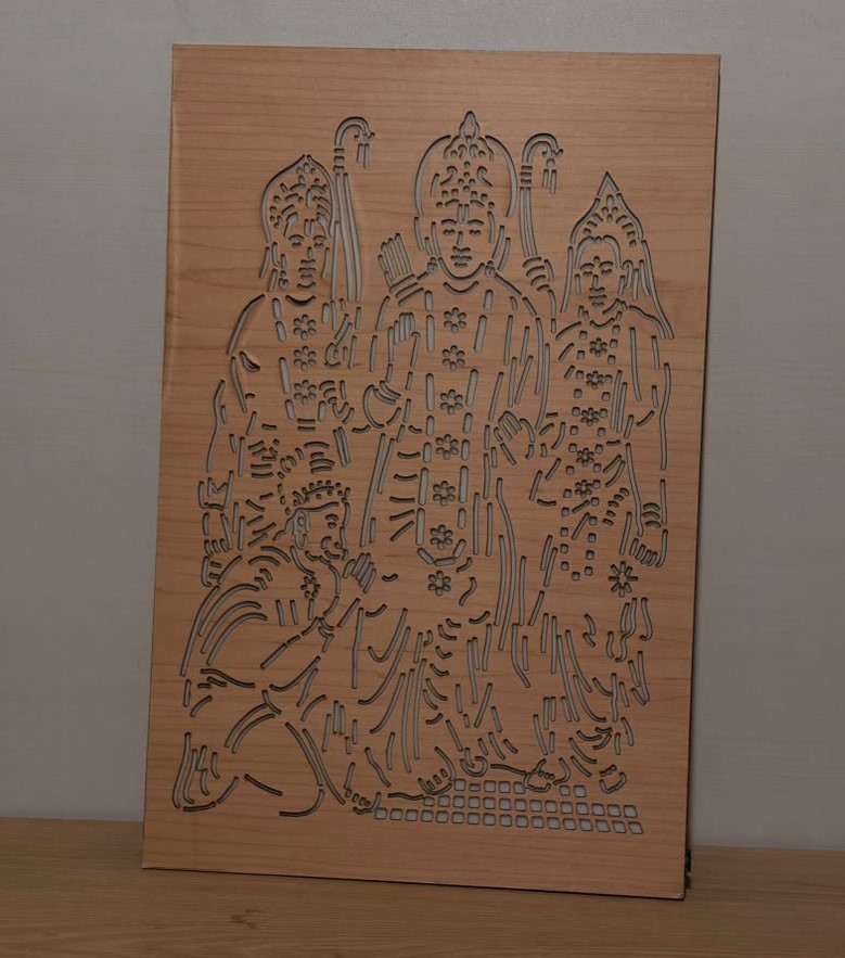 Shri Ram Wooden Wall Art